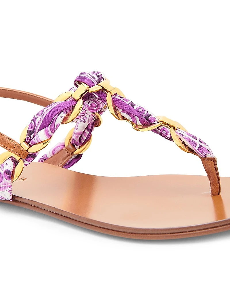 Majolica Leather Sandals