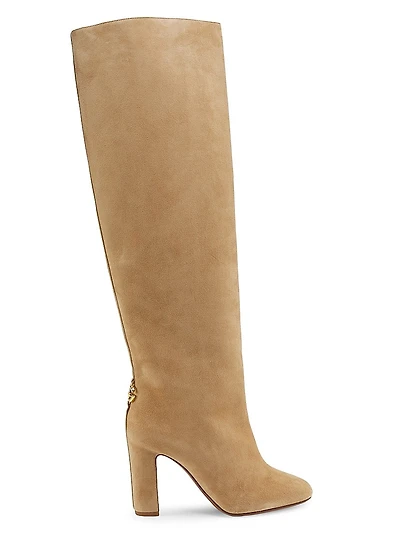 Italian Tailoring Suede Knee-High Boots