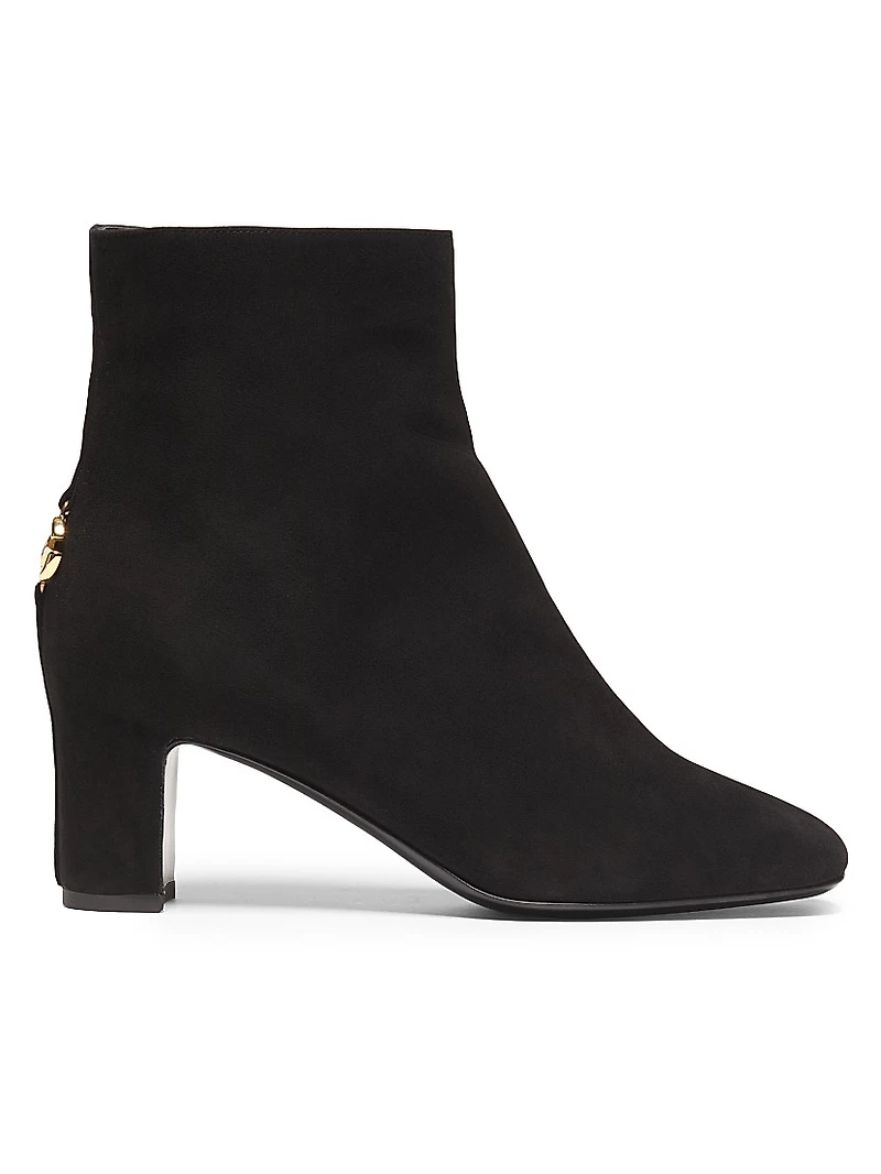 Suede Logo Ankle Boots