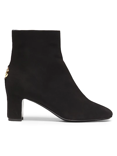 Suede Logo Ankle Boots