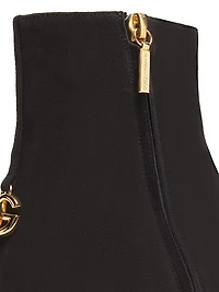 Suede Logo Ankle Boots