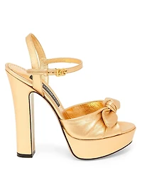 Special Opportunities Metallic Leather Platform Sandals