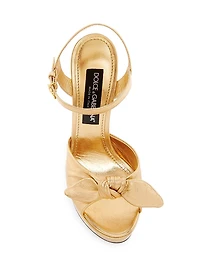 Special Opportunities Metallic Leather Platform Sandals