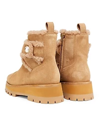 Meena Shearling Suede Ankle Boots