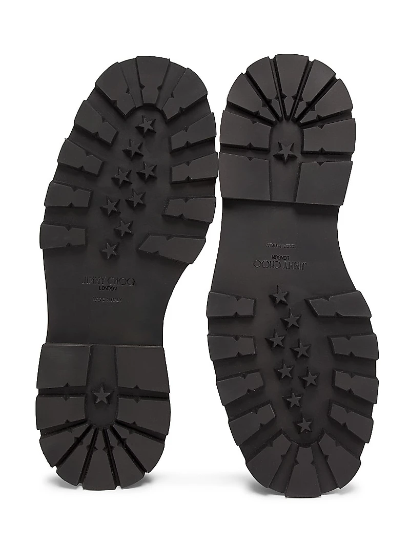 Meena Leather Shearling Ankle Boots