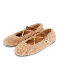 Eleri Shearling Ballet Flats