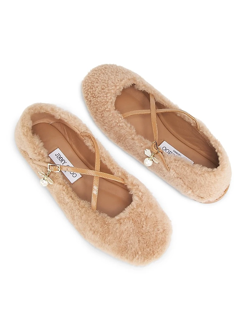 Eleri Shearling Ballet Flats
