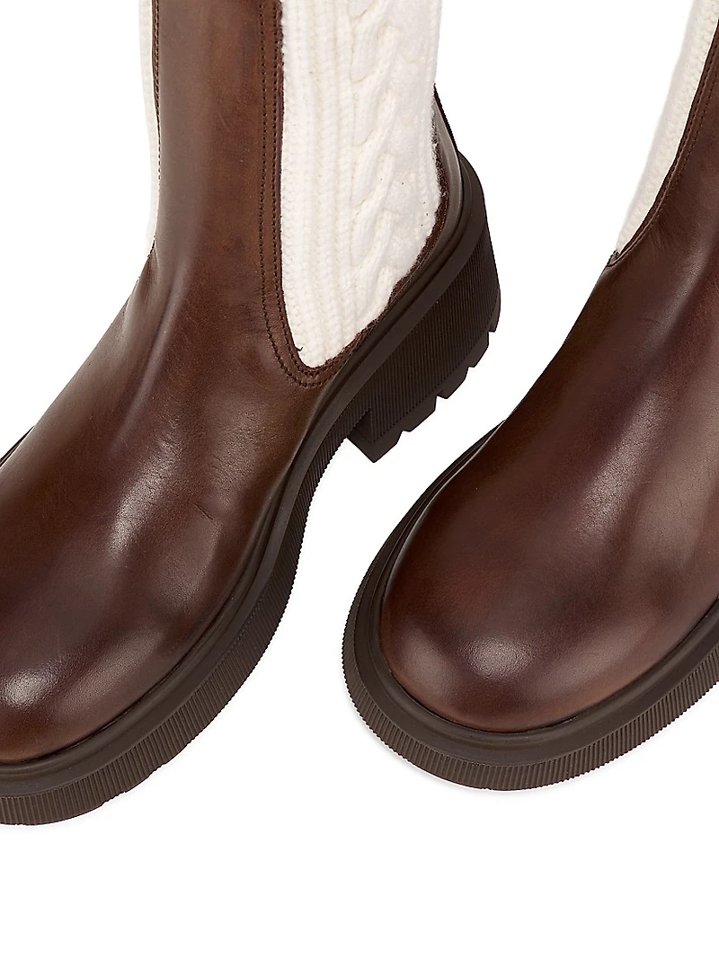 Tamia 70MM Leather Ankle Boots