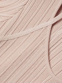 Fit & Flare Soft Rib-Knit Midi-Dress