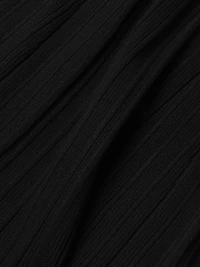 Flared Ribbed-Knit Midi-Skirt