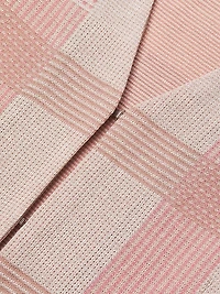 Tailored Plaid Knit Jacket