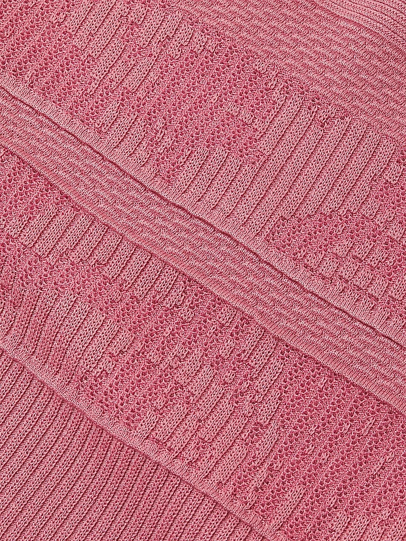 A-Line Ribbed-Knit Midi-Dress