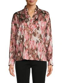 Printed Crêpe de Chine Blouse