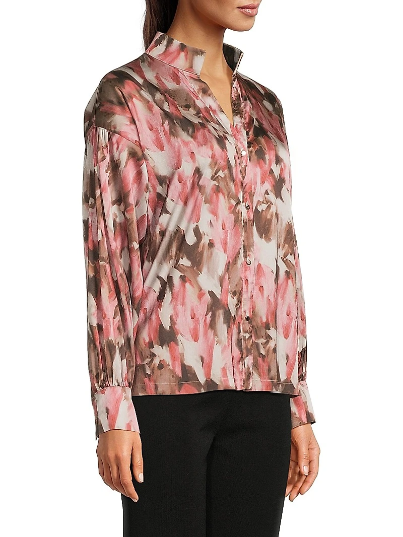 Printed Crêpe de Chine Blouse