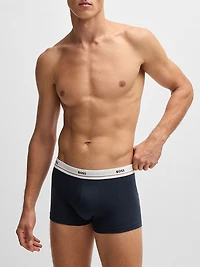 Five-Pack of Stretch-Cotton Trunks with Logo Waistbands