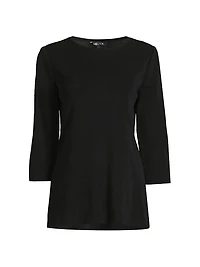 Knit Three-Quarter Sleeve Tunic