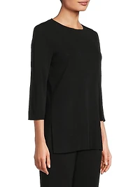 Knit Three-Quarter Sleeve Tunic