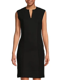 Mixed-Media Sheath Dress