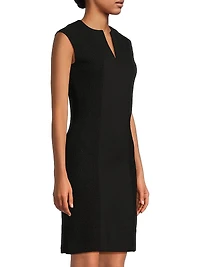 Mixed-Media Sheath Dress