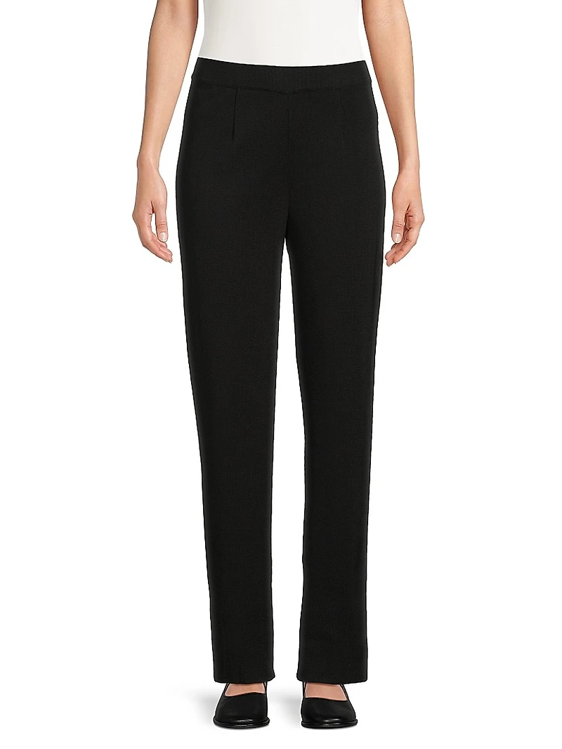 Nancy Mylana Knit Straight-Leg Pants