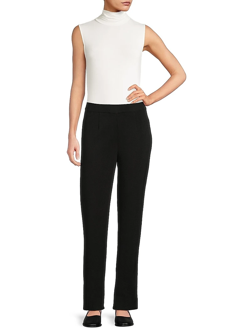 Nancy Mylana Knit Straight-Leg Pants
