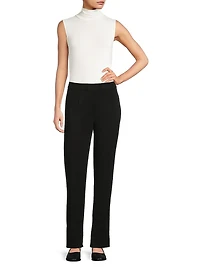 Nancy Mylana Knit Straight-Leg Pants