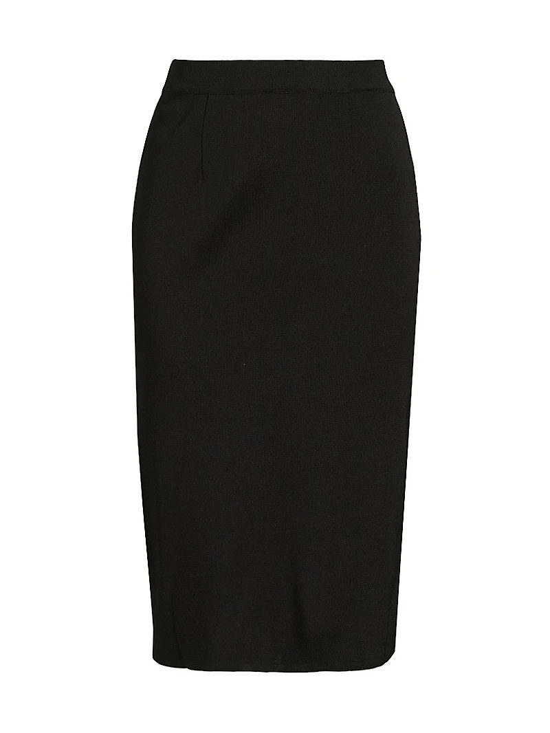 Mylana Knit Straight Midi-Skirt