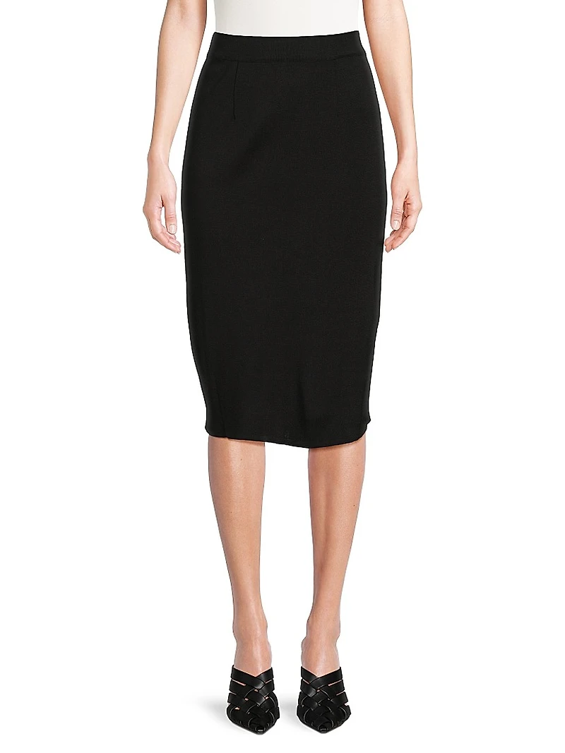 Mylana Knit Straight Midi-Skirt