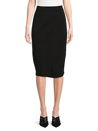 Mylana Knit Straight Midi-Skirt