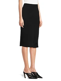 Mylana Knit Straight Midi-Skirt
