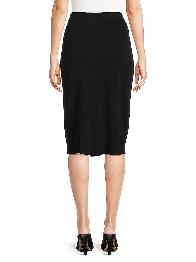 Mylana Knit Straight Midi-Skirt