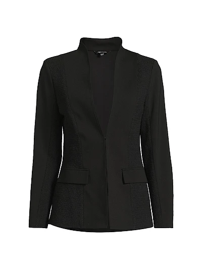 Mixed-Media Ponte Jacket