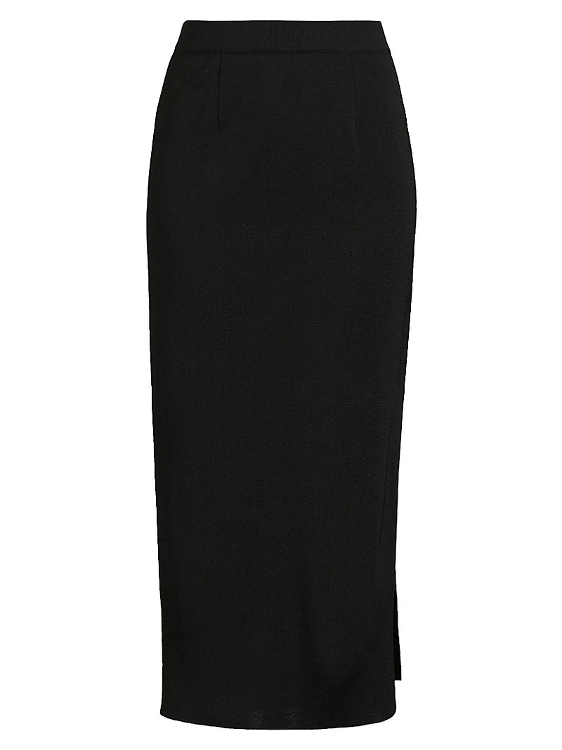 Mylana Knit Straight Midi-Skirt
