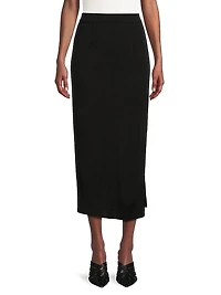 Mylana Knit Straight Midi-Skirt