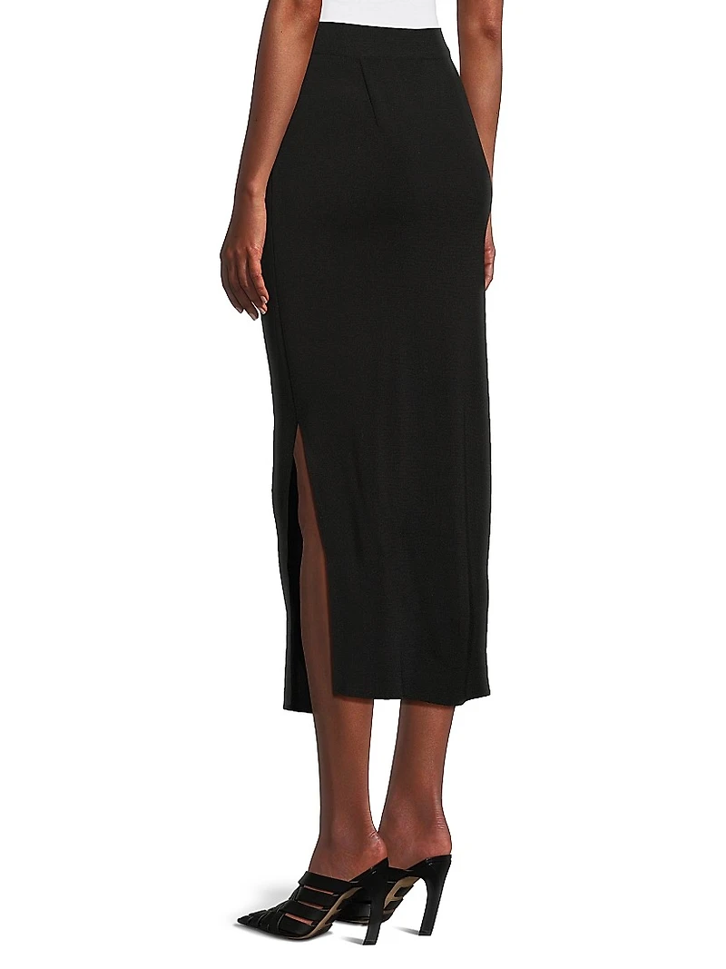Mylana Knit Straight Midi-Skirt