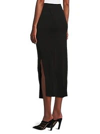 Mylana Knit Straight Midi-Skirt