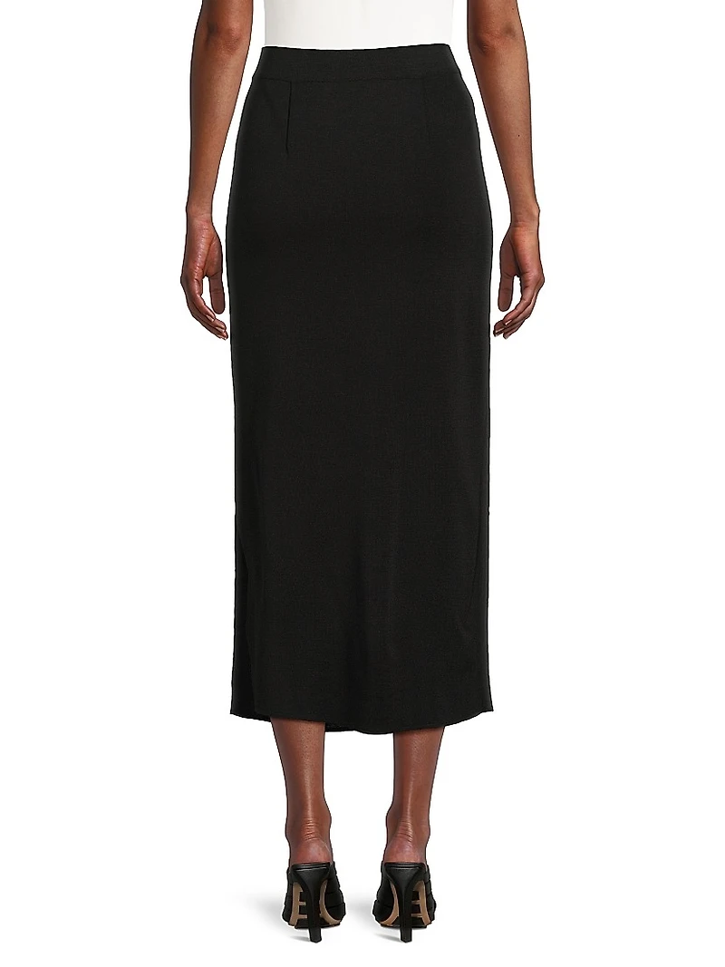 Mylana Knit Straight Midi-Skirt
