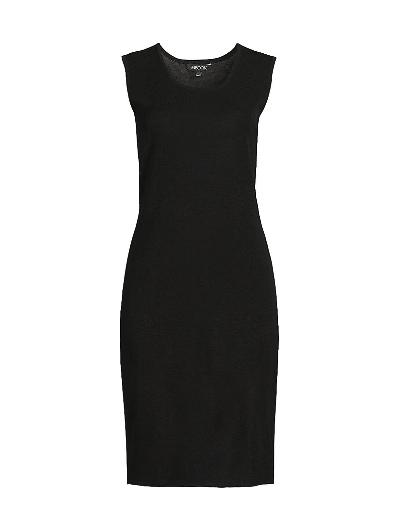 Mylana Sleeveless Knit Sheath Knee-Length Dress