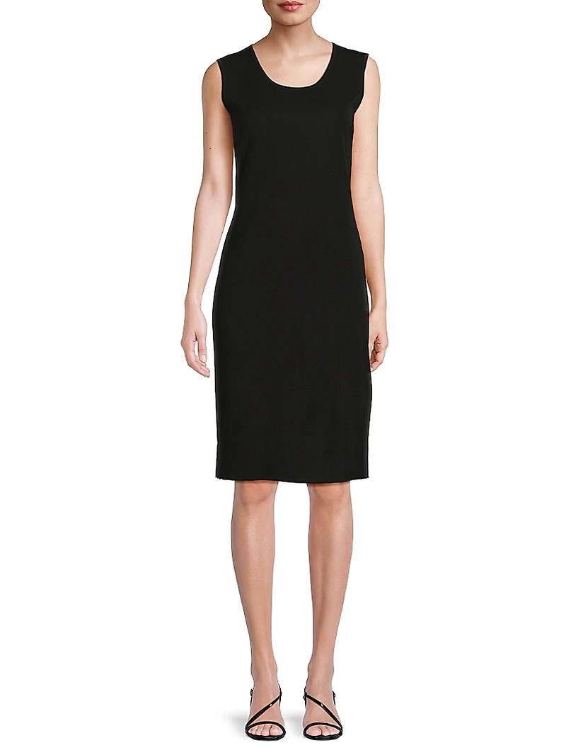 Mylana Sleeveless Knit Sheath Knee-Length Dress