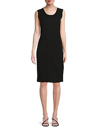 Mylana Sleeveless Knit Sheath Knee-Length Dress