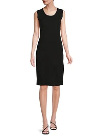 Mylana Sleeveless Knit Sheath Knee-Length Dress