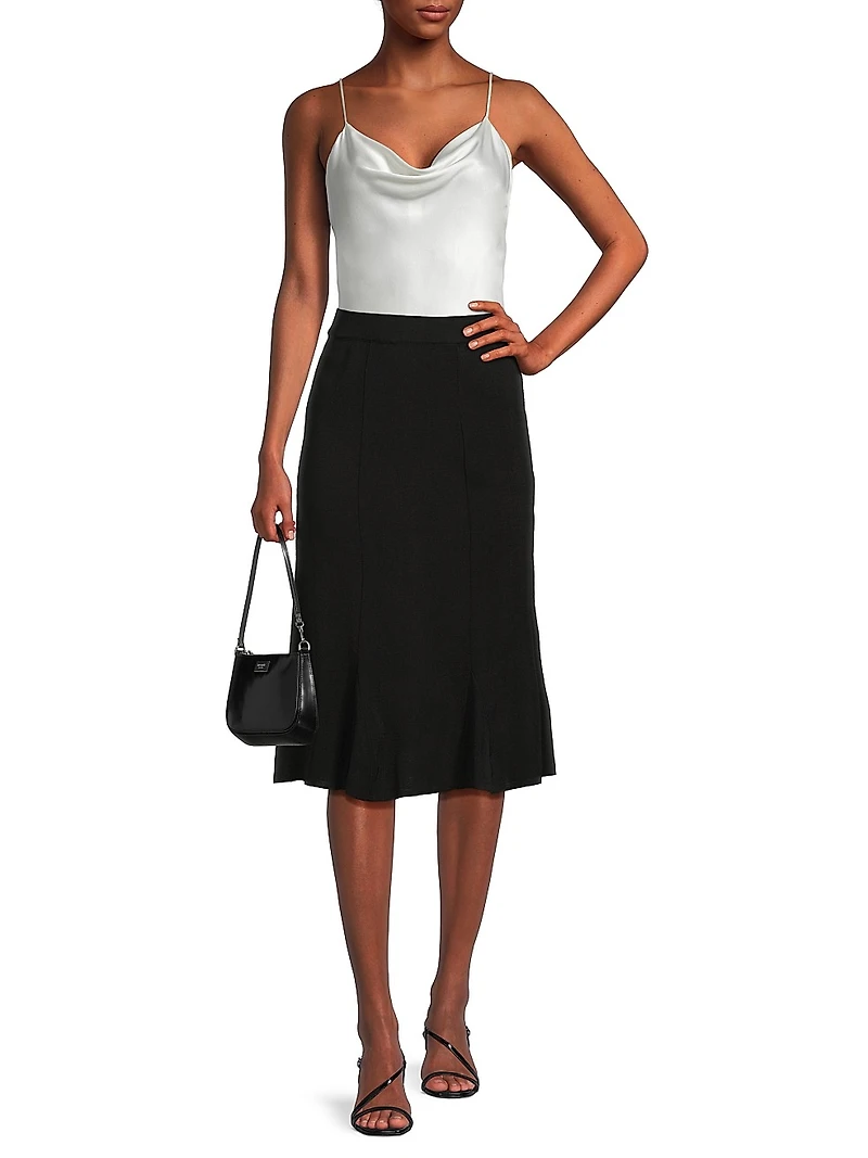 Mylana Gored Knit Midi-Skirt