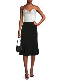 Mylana Gored Knit Midi-Skirt