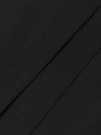 A-Line Front-Slit Stretch Midi-Skirt