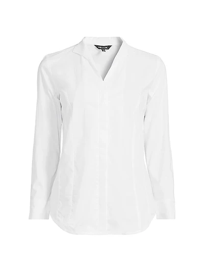 Stretch Cotton-Nylon Blouse