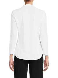 Stretch Cotton-Nylon Blouse