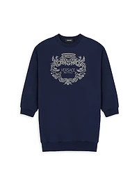 Little Girl's & Logo Fleece Sweatshirt Dress