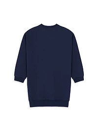 Little Girl's & Logo Fleece Sweatshirt Dress