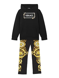 Little Girl's & Barocco Cottton-Blend Jersey Leggings