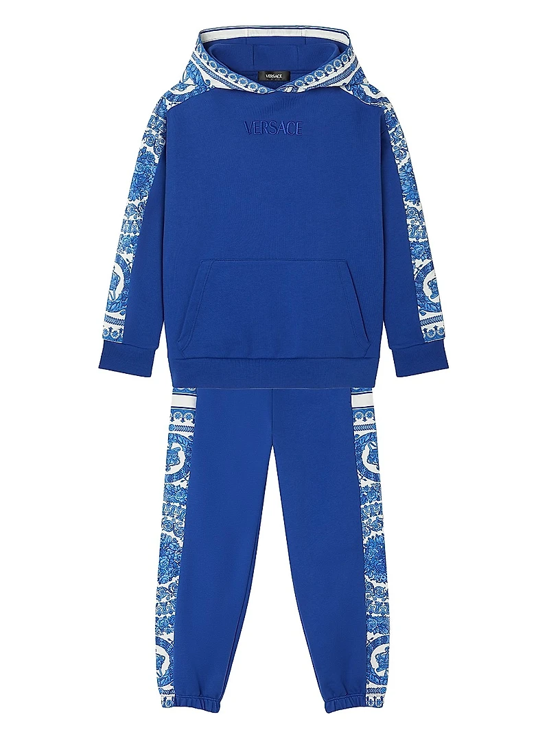 Little Girl's & Barocco Foulard Fleece Joggers